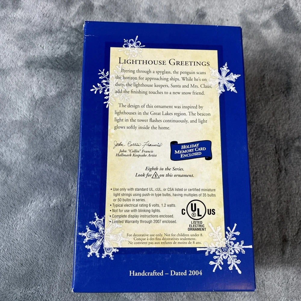 Hallmark Keepsake 2004 Lighthouse Greetings #8 Ornament Magic Collectors Series